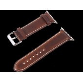 Apple watch 42 mm Kajsa vintage læder urrem, mørkebrun